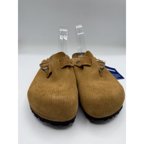 Birkenstock Clogs Boston Unisex Cork Brown Suede Embossed Casual EU 41 US 10 New - Picture 6 of 9